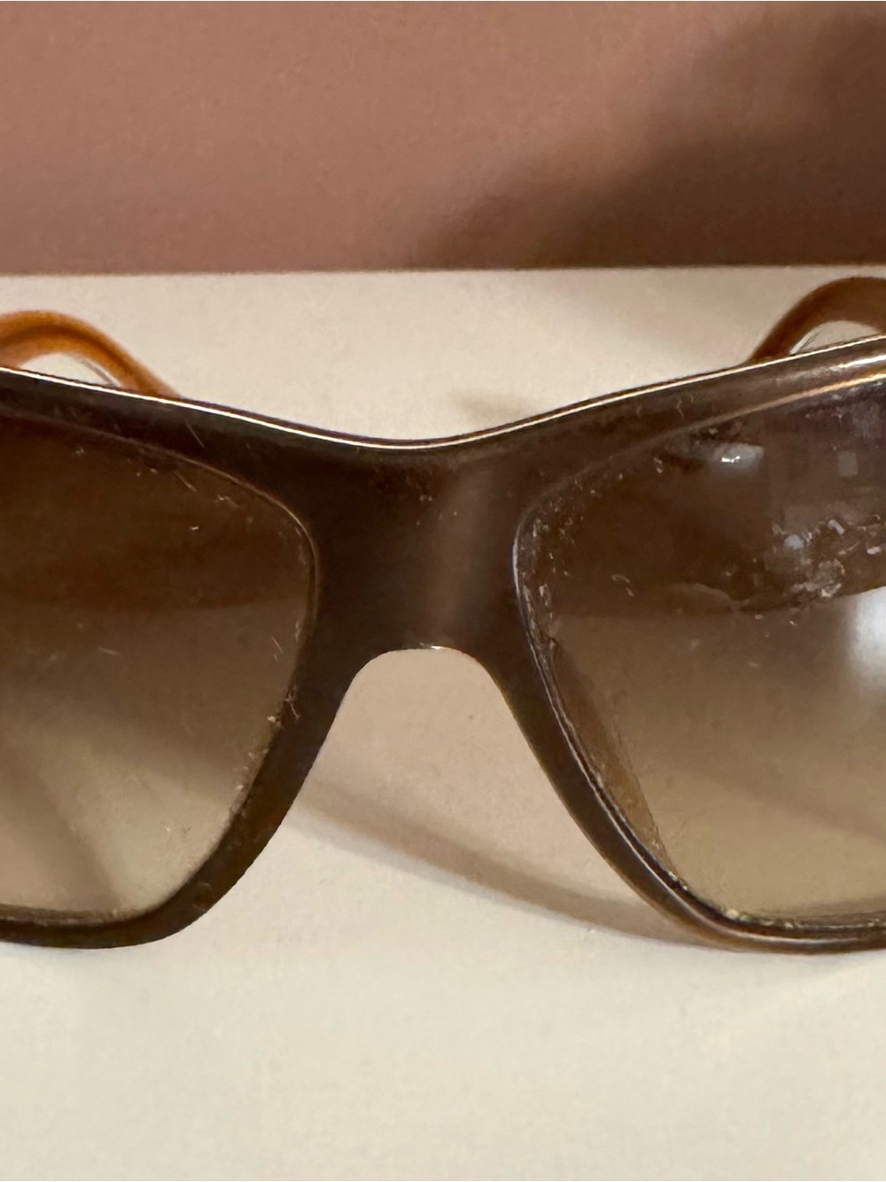 Prada Brown Gradient Oversized Sunglasses